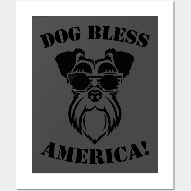 DOG BLESS AMERICA Wall Art by Jackies FEC Store